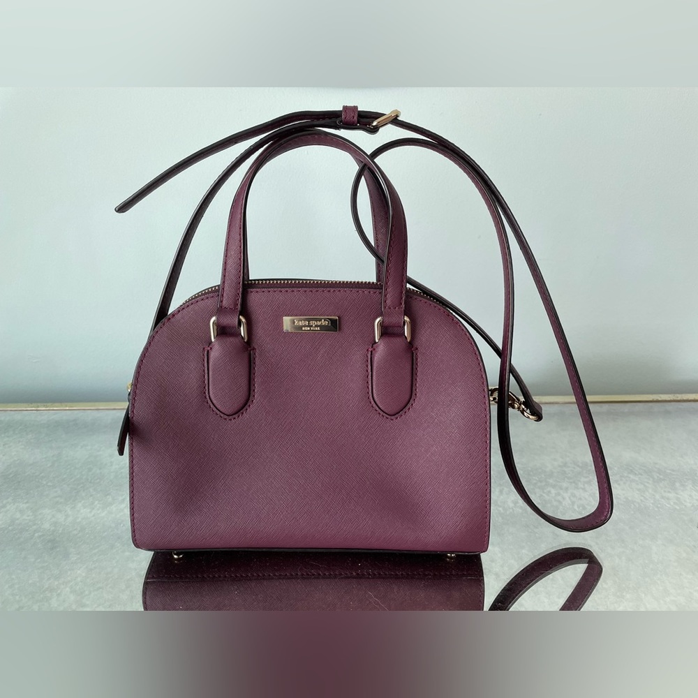 Kate Spade Mini Reiley Purse (Deep Plum Color)